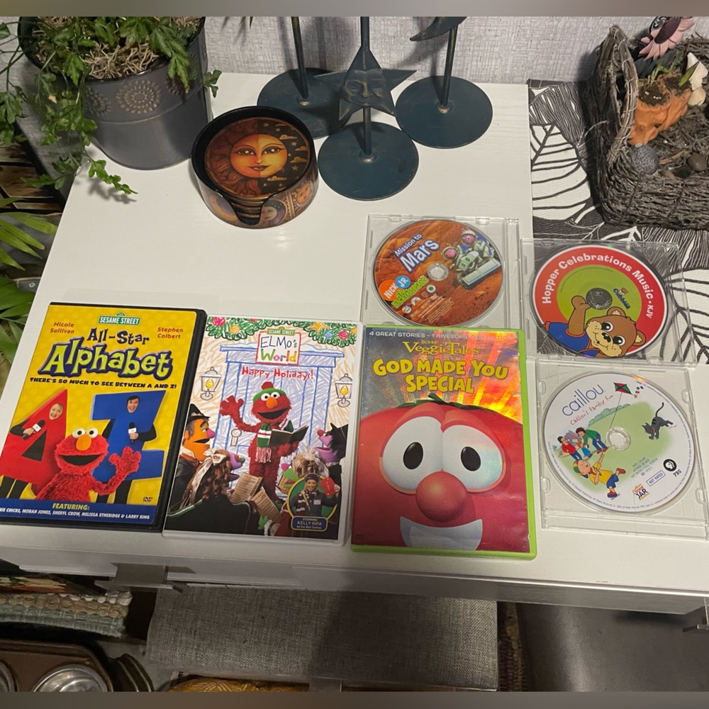 Sesame Street, Veggie Tales, etc. DVDs